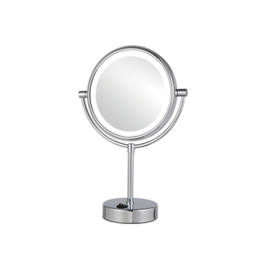 Miroir de maquillage à lumière LED double face de bureau 2023, miroir grossissant d'hôtel 3x