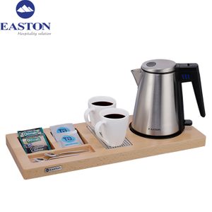 Prix ​​bas 0,8 L Kettle électrique en acier inoxydable avec plateau pour hôtels