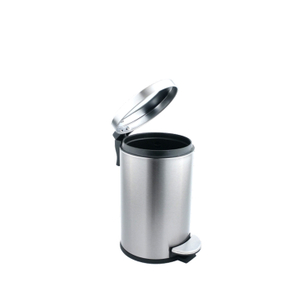 Poubelle à pédale en acier inoxydable 5L avec couvercle à fermeture douce