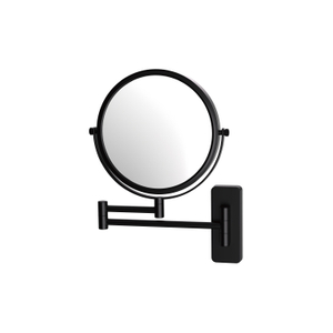 Miroir led noir personnalisé pour hôtel, miroir de maquillage grossissant 4x avec lumières