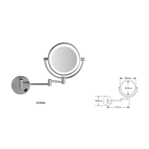 Hôtel Round Round Round Double face LED 3x Makeup Makeup Makeup