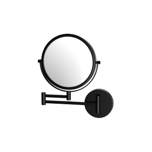 Loupe de miroir d'hôtel noir mat 4x de forme ronde de maquillage disponible OEM