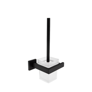 Brosse de toilette murale noire de l'hôtel