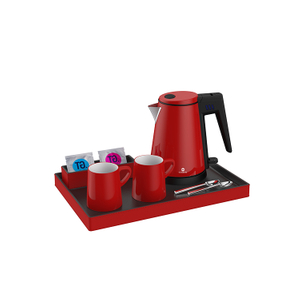 Acier inoxydable 0,8 litre Kettle électrique à thé avec plateau ensemble pour une utilisation à l'hôtel
